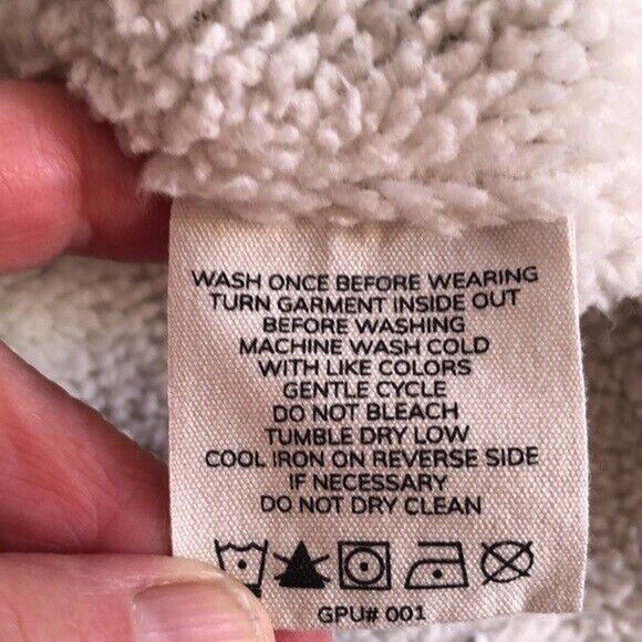 SOHO Threads Corduroy Jacket Medium Red/Blue Plaid Sherpa Hooded Womens Snaps - Picture 6 of 6